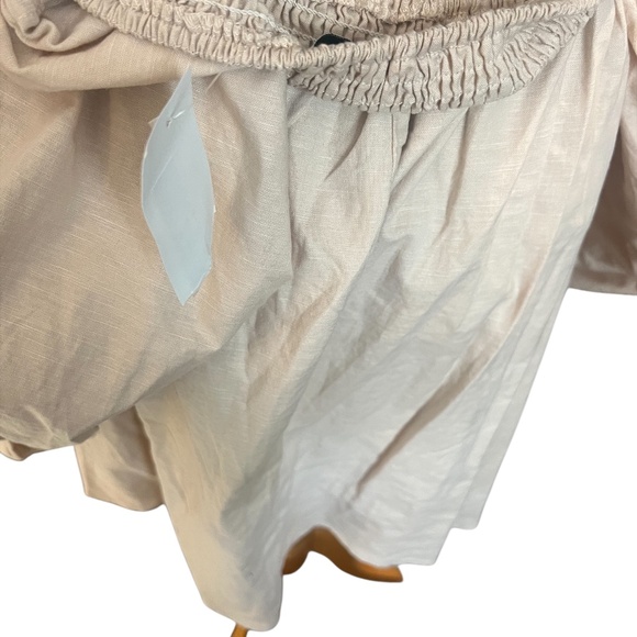 Charlie Holiday Sonny Tie Front Women's Mini Dress Oat Size Medium, NWT - Picture 6 of 11